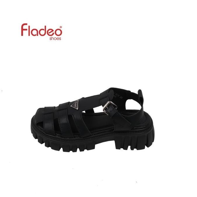 Fladeo L23/Ldt458-1Lu/Sandal Wedges Tali Wanita [Strap Wedges Sandal]