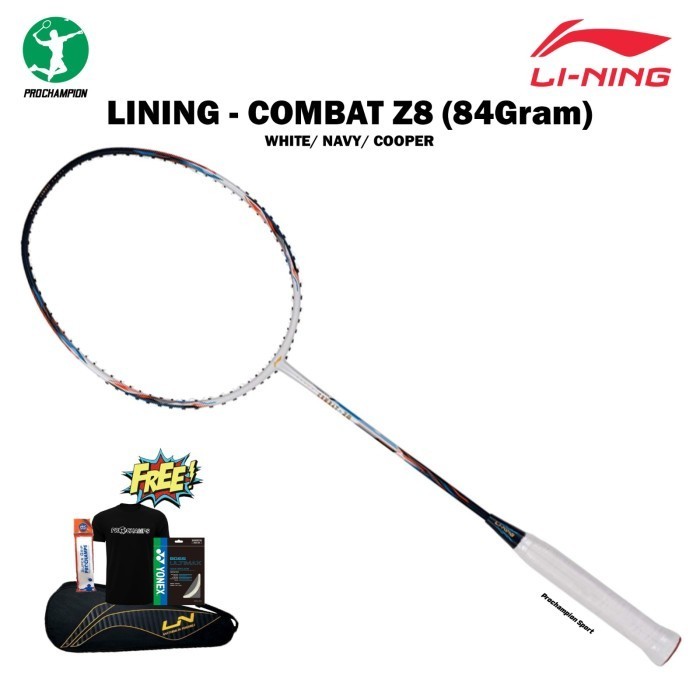 RAKET BADMINTON LINING COMBAT Z8 / COMBAT-Z8 84GR ORIGINAL