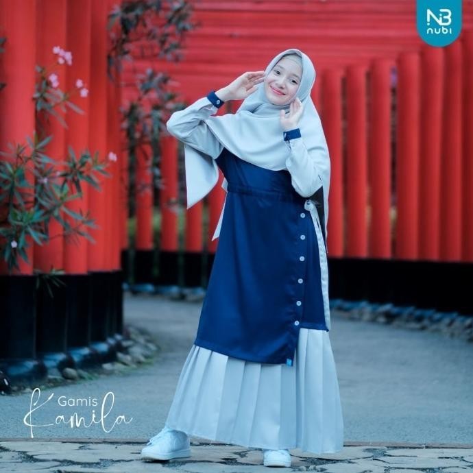 Gamis Kamila Nubi Baju Muslim Anak Perempuan Remaja Ori Nubintang 2-14 Chipuchipuku