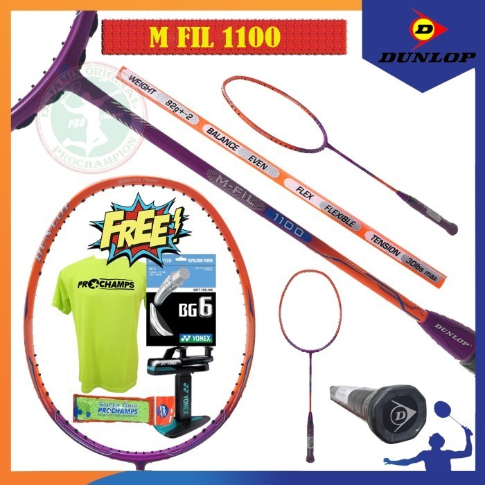 DUNLOP M FILL 1100 / MFIL1100 RAKET BADMINTON ORIGINAL