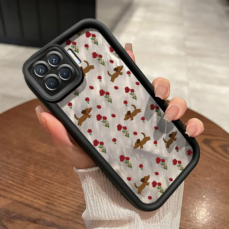 Casing Hp OPPO A93 F17 Pro OPPO Reno 4F Reno 4 Lite Case hp ponsel pola anjing Casing bunga rusak pa