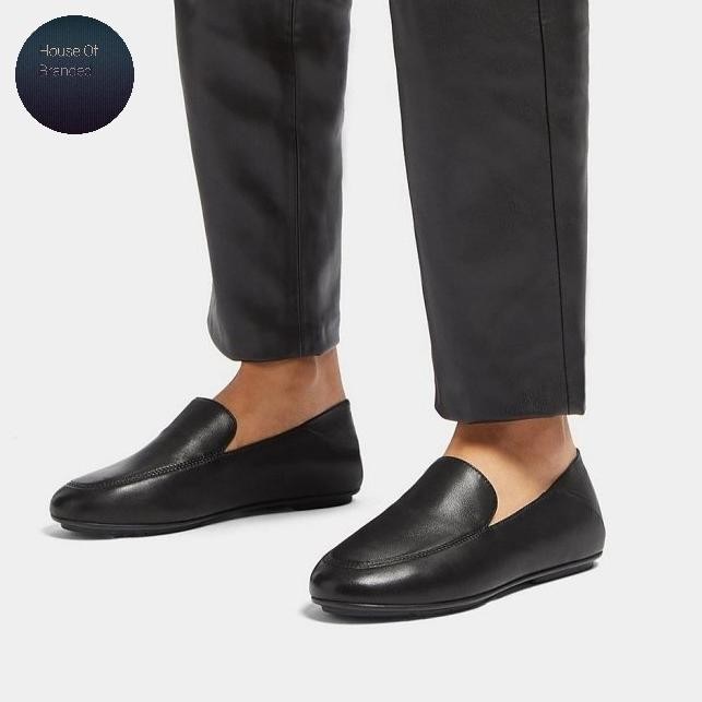 Fitflop Allegro Crush-Back Leather Loafers Original Sepatu Wanita