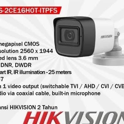 CCTV OUTDOOR HIKVISION 5MP KAMERA CCTV HIKVISION OUTDOOR AUDIO 5 MP