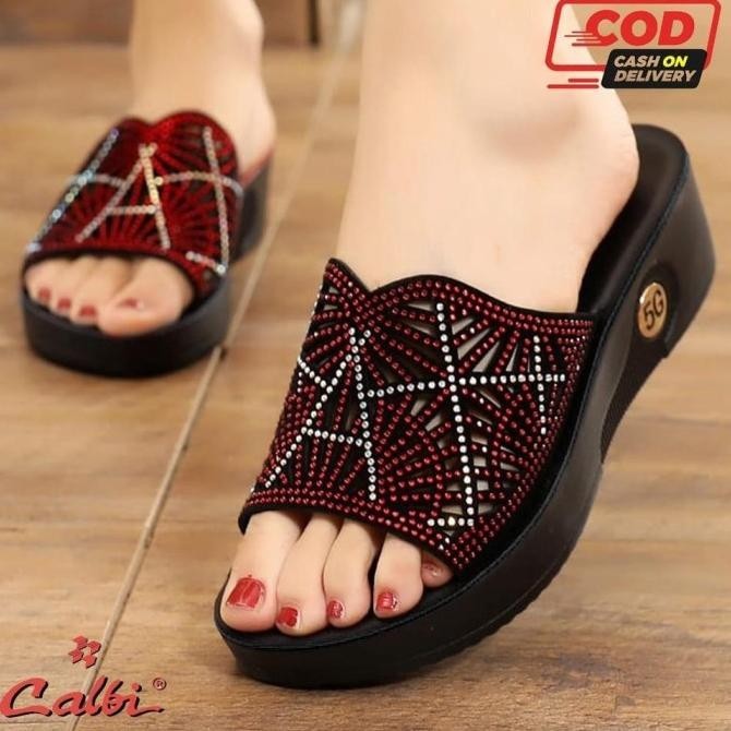 Mega Sale Sandal Calbi Wedges / Sandal Cewek Calbi Model Terbaru 2022