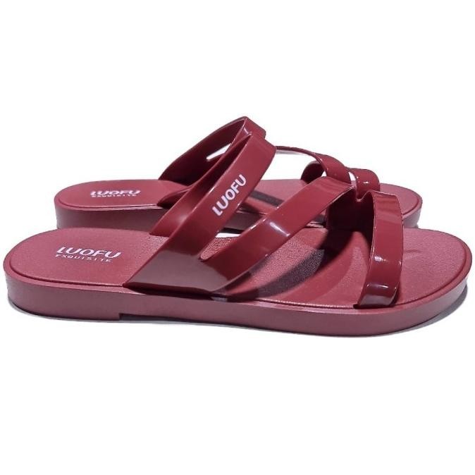 F2317A01S Jelly Sandal Slop Wanita Luofu Karet Import Sendal Cewek