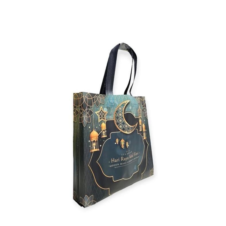 

CR - GOODIE BAG LAMINASI LEBARAN [LUSINAN 12 PCS] TAS HAMPERS IDUL FITRI/TAS SPUNBOND TERLARIS