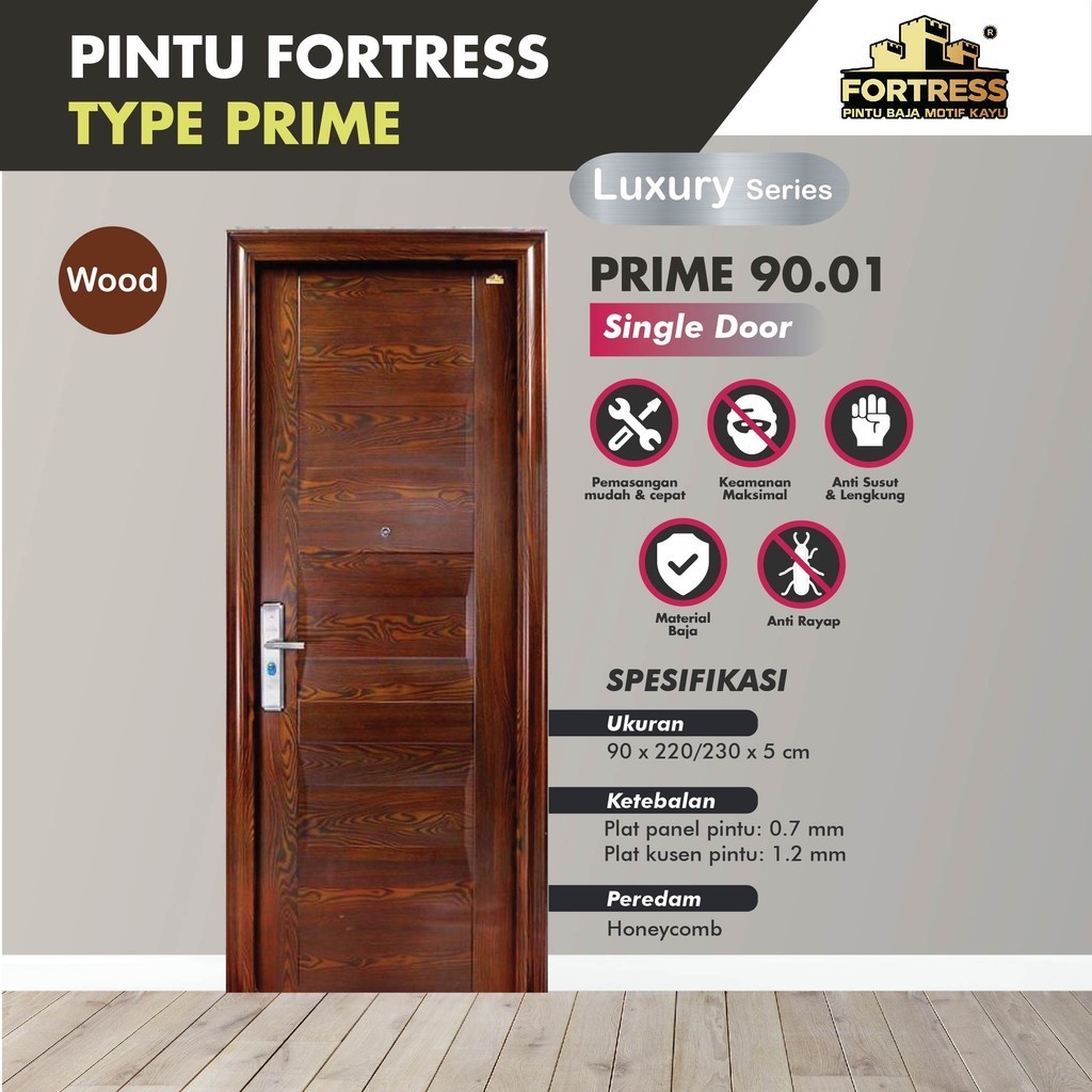 PINTU BAJA FORTRESS PRIME 90.01 / PINTU FORTRESS 90 CM / KAYU