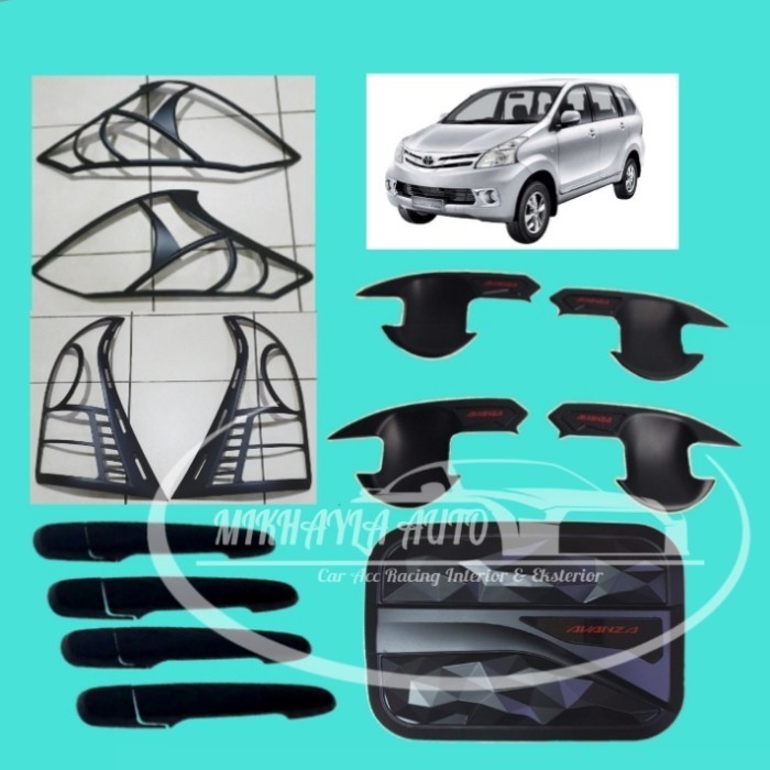 PAKET GARNISH LAMPU,HANDLE,OUTER,TANK COVER AVANZA-VELOZ 2012-2014