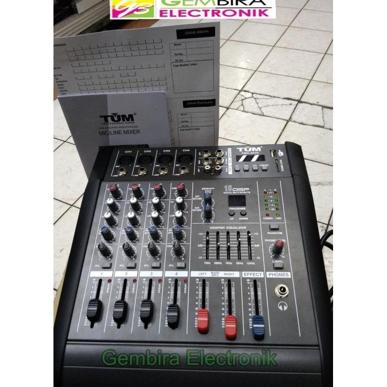 power mixer 4 channel Tum pmx402d power audio mixer 4 ch tum pmx 402d |termurah