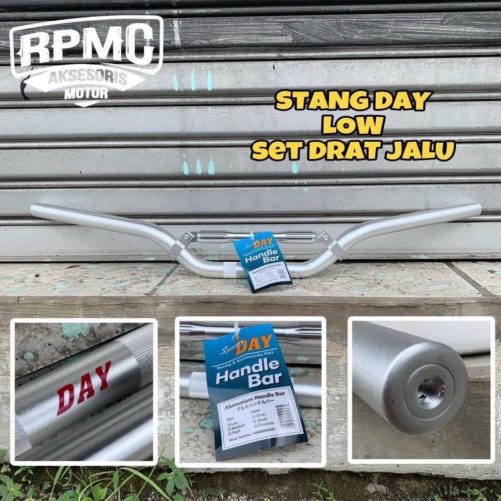 Barang Murah.Co Stang Stir Day Tipe Low Stank Set Drat Jalu Stabilizer Type Pendek Day Silver Palang