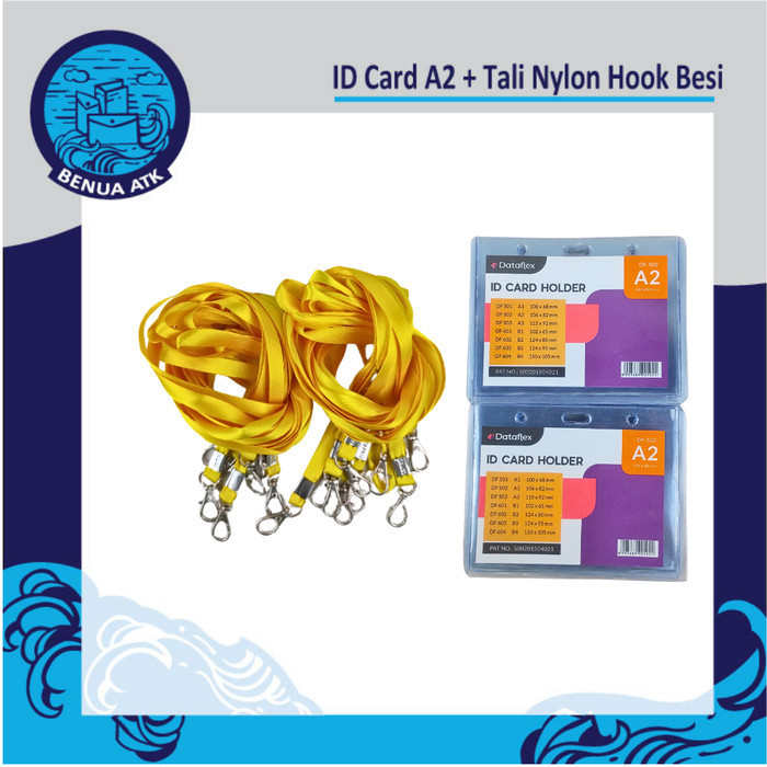 

BARANG TERLARIS Bundling ID Card A2 + Tali ID Nylon Hook Besi Dataflex [NYLK]