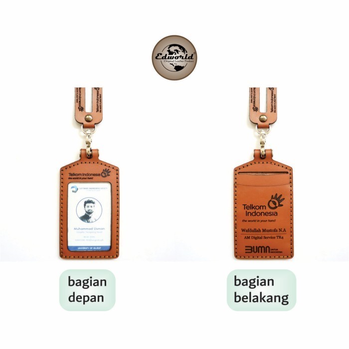 

BARANG TERLARIS Nametag Kulit Asli Custom