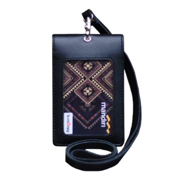 

BARANG TERLARIS Id Card Holder Kulit Asli Tali Gantungan Name Tag Genuine Leather