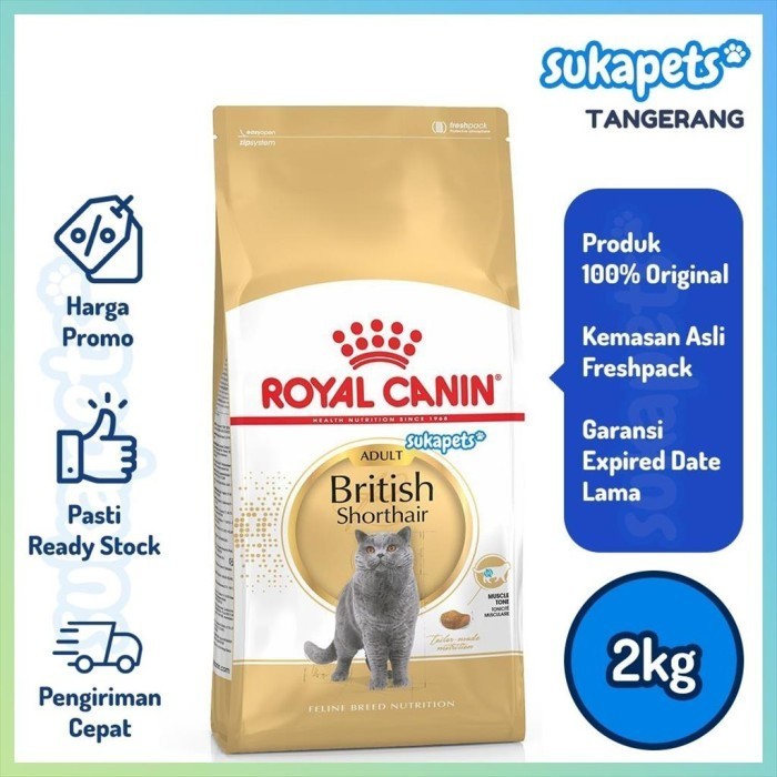 Royal Canin Adult British Shorthair Makanan Kucing Dewasa Dry 2Kg