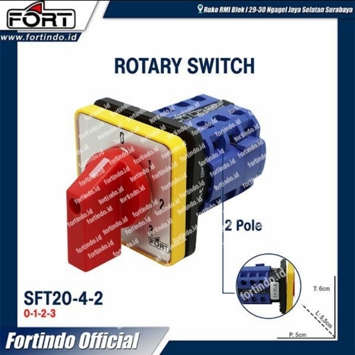 Rotary Switch SA16 2P 0-1-2-3 FORT