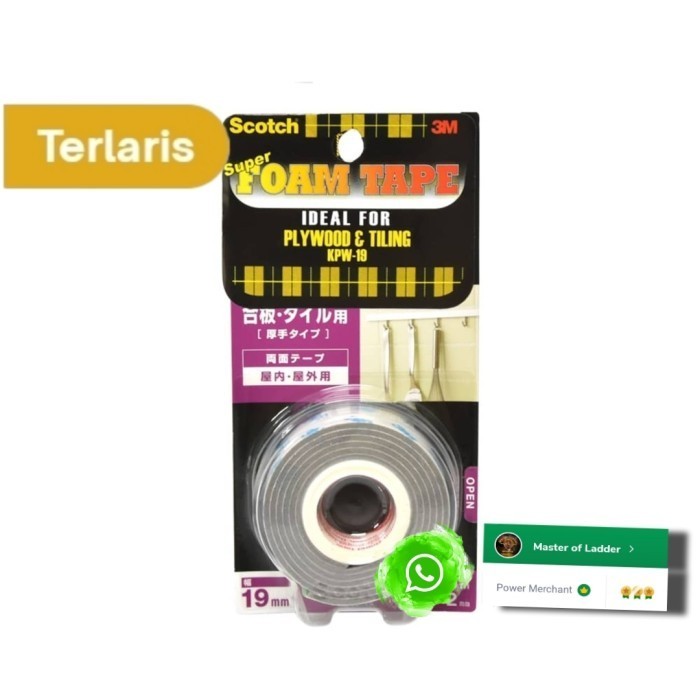 

3M perekat Kuat Scotch Double tape Keramik/Kayu 19 mmx 0.8 M