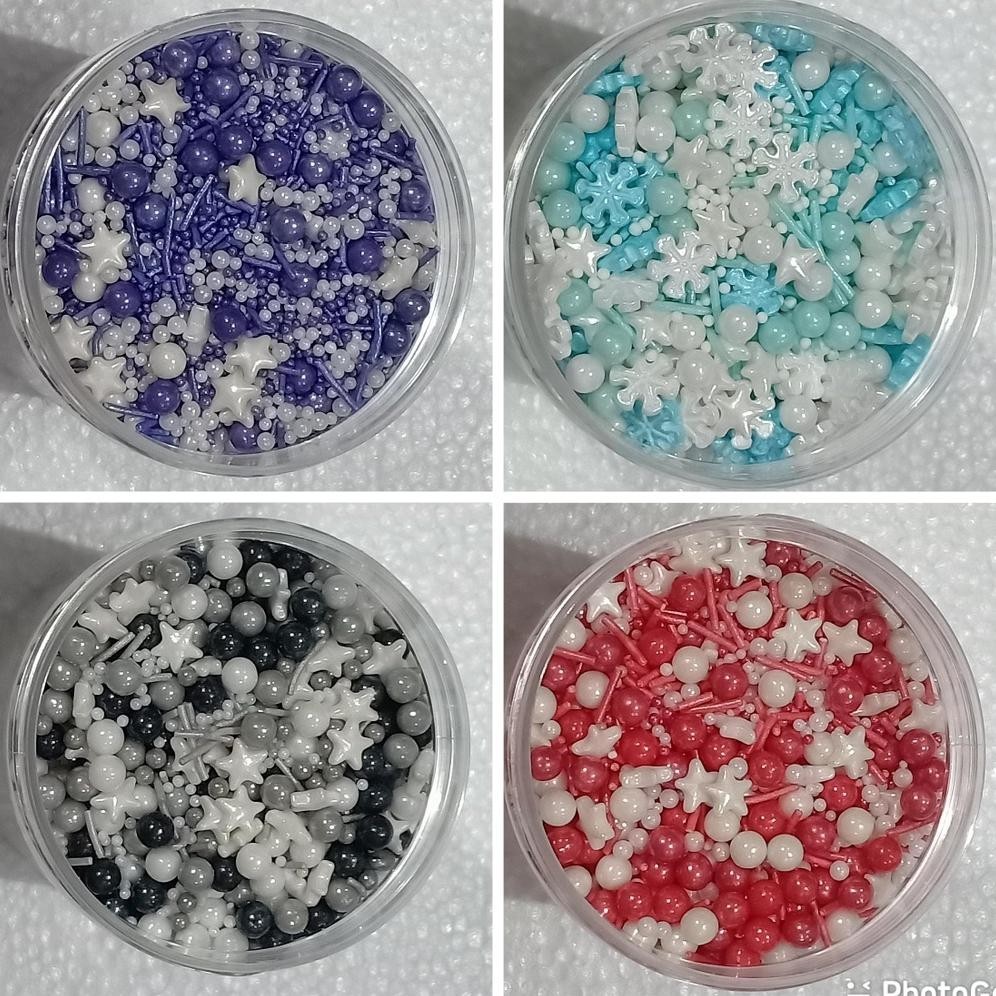 

New Sprinkle Mix Bintang / Sprinkle Kue Trimit / Mutiara Hiasan Kue Kemasan 100 Gram Terlaris