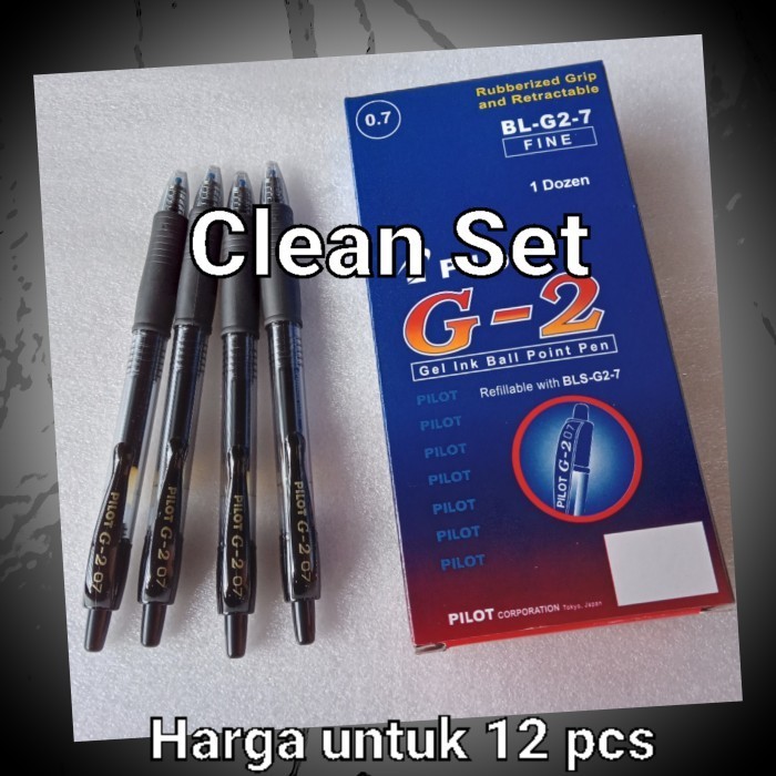 

pulpen gel pilot G-2 isi 12 pcs hitam