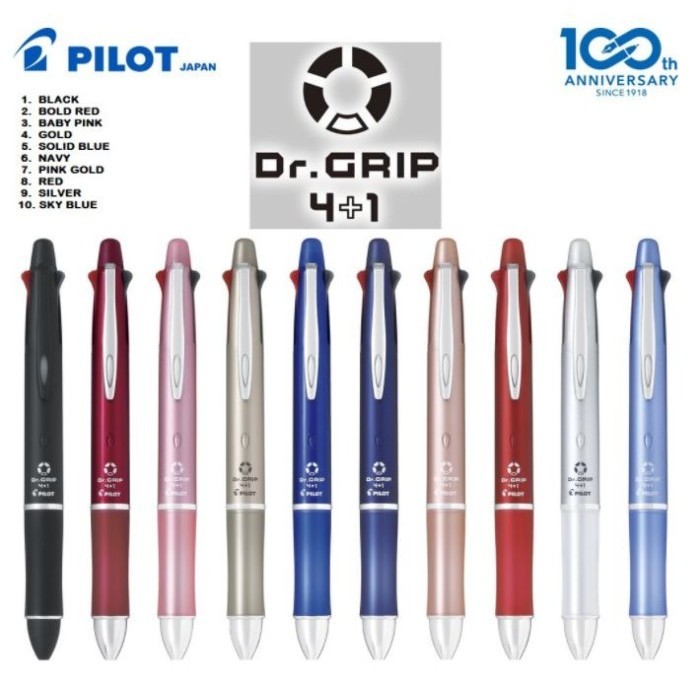 

PILOT "DR. GRIP" 4+1 / PBKHDF-1SFN : PULPEN PILOT "DR. GRIP" 4 PEN + 1