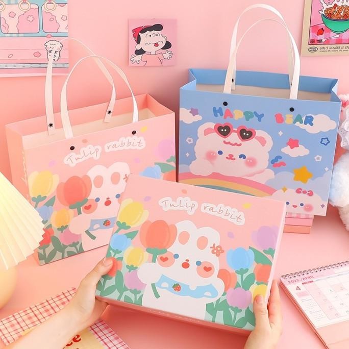 

Kotak Hadiah / Kotak Hampers Kotak Kado + Paperbag Tulip Rabbit 1 Set