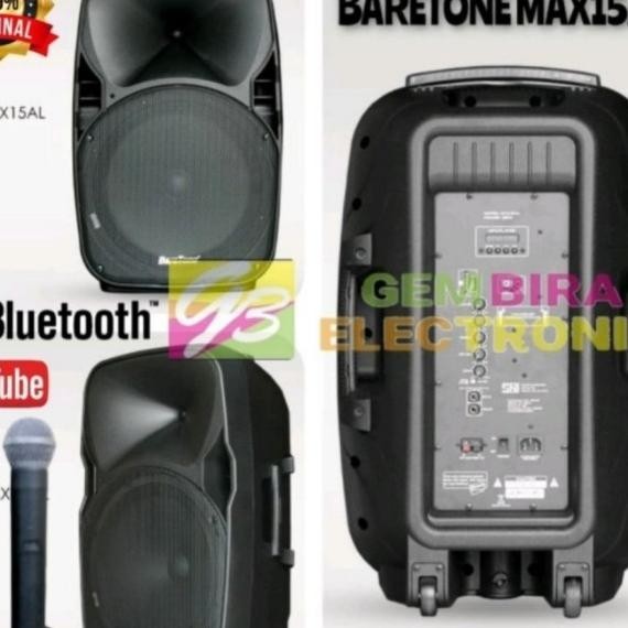 Speaker Aktif Baretone 15al 15 inch Portable Meeting Wireless Speaker |termurah