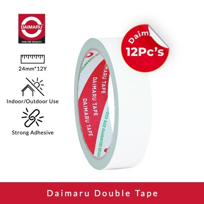 

[Dapat 12pcs] Daimaru Double Tape 24mm x 12 Yard HARGA DISKON