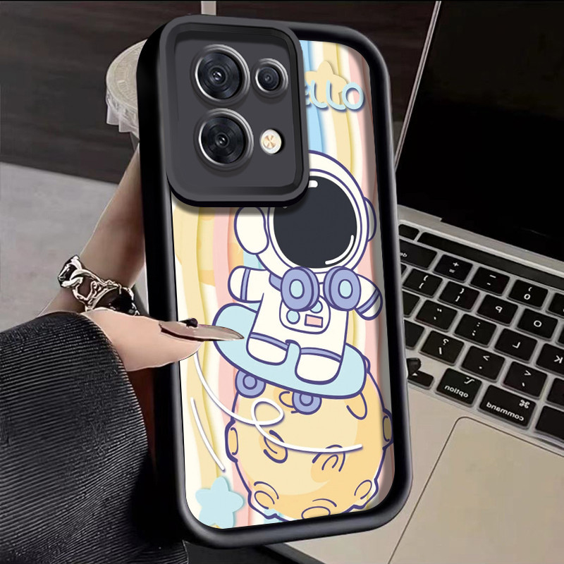 Casing Hp OPPO Reno 8 5G OPPO Reno 8T Case hp pola kartun astronot Casing ponsel Kesing Semua anti d