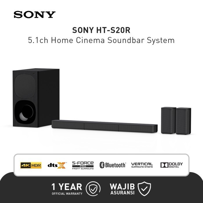 Sony Ht-S20R Soundbar 5.1Ch Home Theatre System - Black
