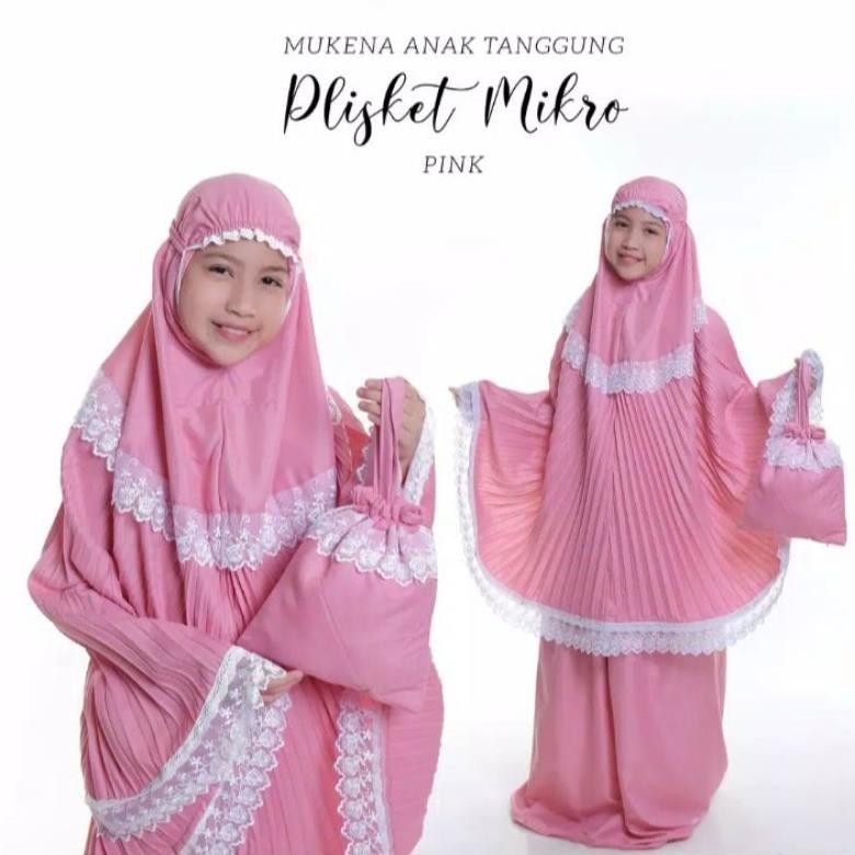 Cod Termurah Mukena Anak Plisket // Mukena Anak Katun Umur 12 Tahun // Mukena Anak Perempuan Umur 13