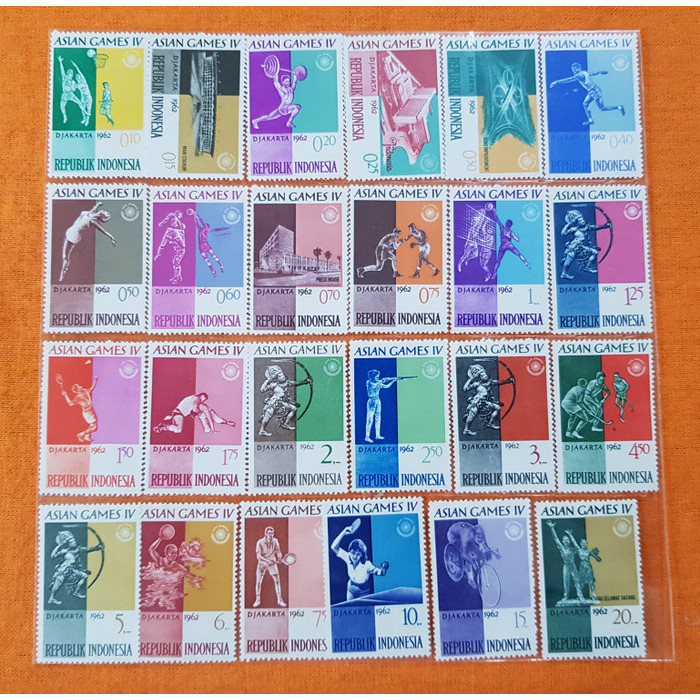 

Terlaris Perangko Indonesia 1962. Asian Games ke 4. Set lengkap 24 prangko SALE