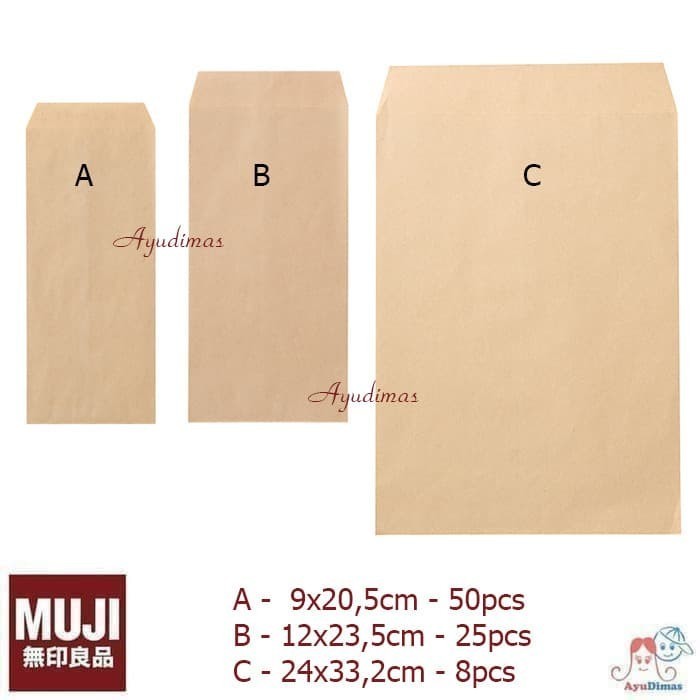 

Terlaris MUJI Kraft Paper Envelope / Craft Envelopes - Amplop SALE