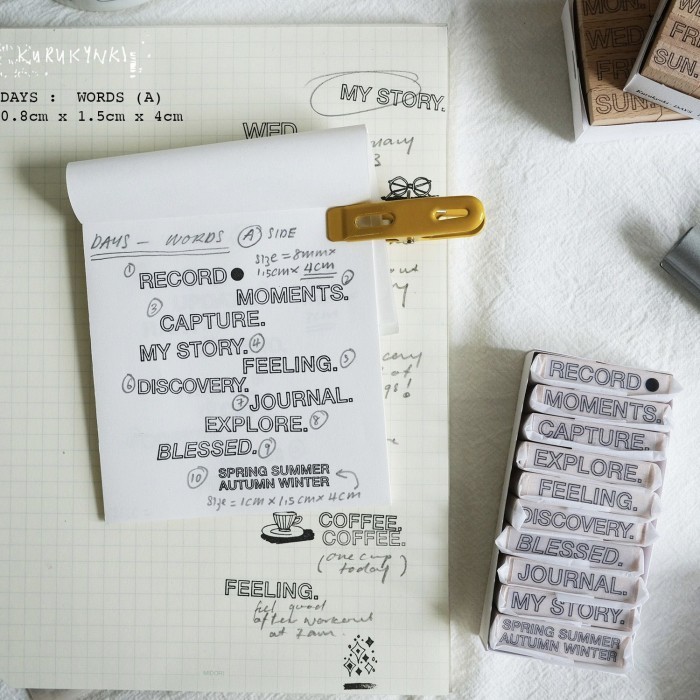 

Terlaris Kurukynki DAYS Words (A) Rubber Stamp SALE