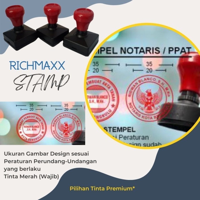 

Terlaris STEMPEL NOTARIS - PPAT Premium Quality RICHMAXX STAMP SALE