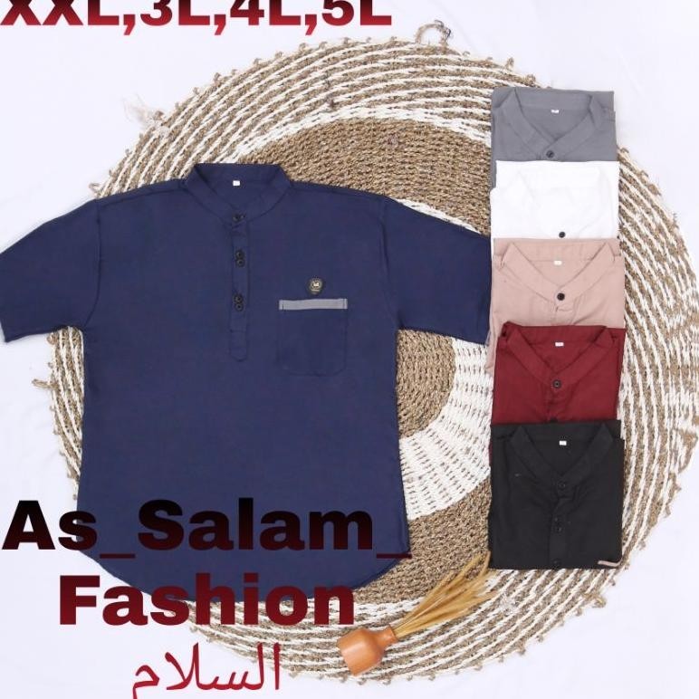 Hot Sale Baju Koko Bordir Baju Koko Kurta Pria Dewasa Size Jumbo Xxl 3L 4L 5L Promo Hemat