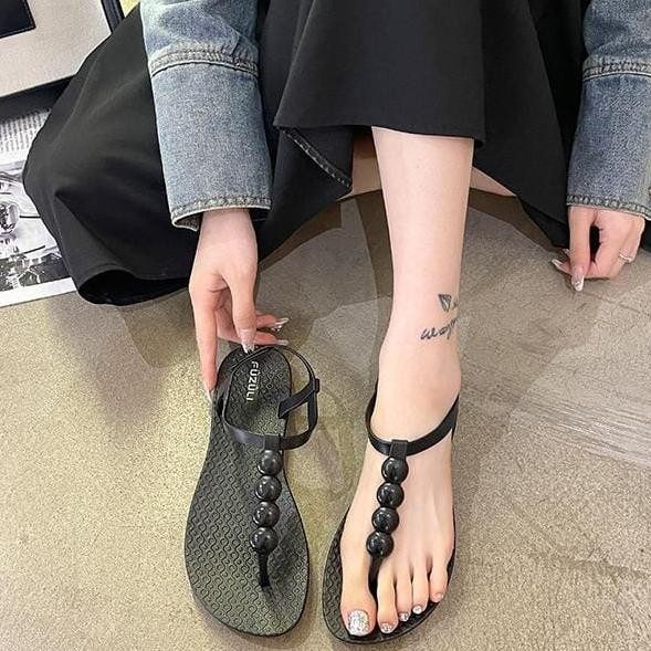 TG1840 SANDAL FLAT JEPIT WANITA  SANDAL SLIP ON BOHEMIAN KOREAN STYLE COD