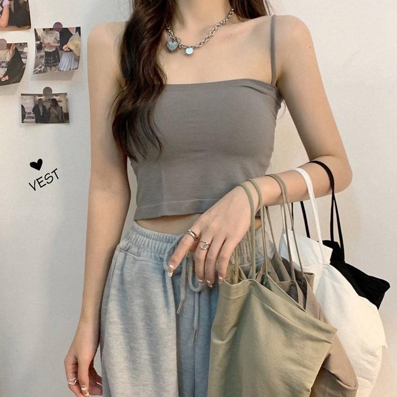 Tanktop Bra Fashion Gym Bra Olahraga Push Up Wanita Tanpa Kawat Elastis Sexy Bra48