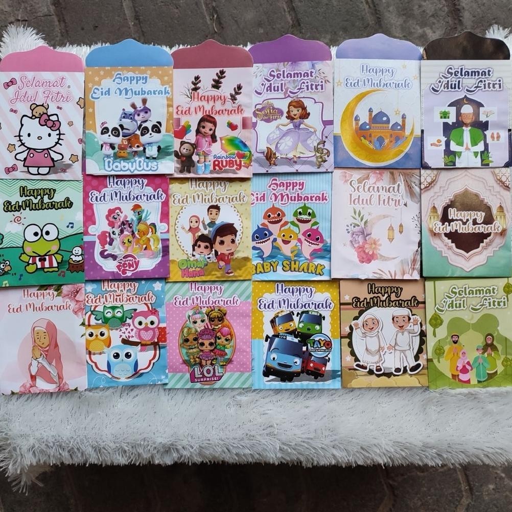 

Extra Amplop Lebaran Karakter Ukuran Sedang / Amplop Thr Kartun / Amplop Anak Size M Terlaris