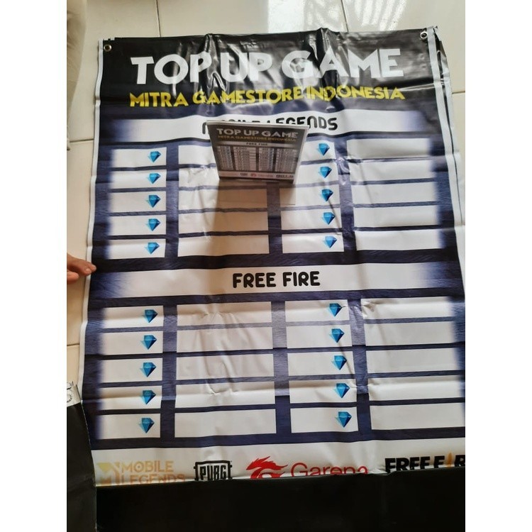 Spanduk Gamestore Indonesia , List Top Up Mlbb