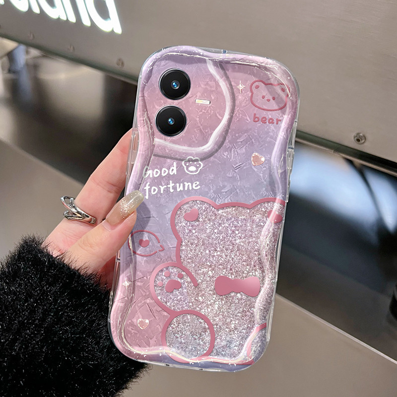 Casing Hp VIVO Y22 VIVO Y22s Case Casing lembut Anti Drop silikon HP ponsel Fate Bear Softcase  mera