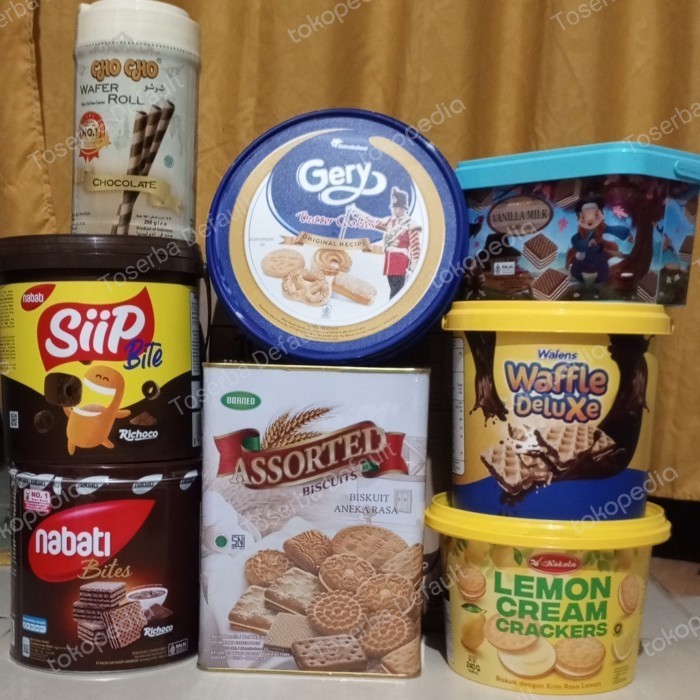 

+%+%+%] [1 PAKET = 8pcs] Borneo Nabati Walens Gery Biskitop Kokola ChoCho Siip