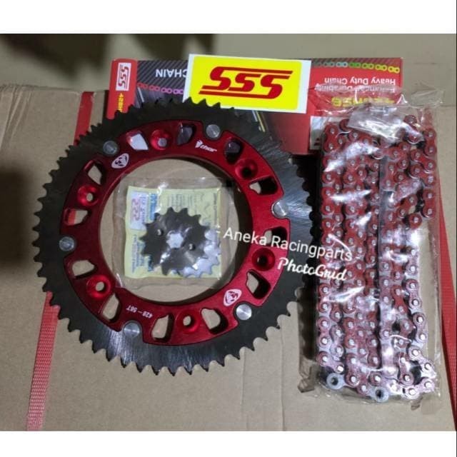 Gir Set Klx 150 Thor Satu Set Rantai Sss Dan Gir Depan / Gear Set Klx