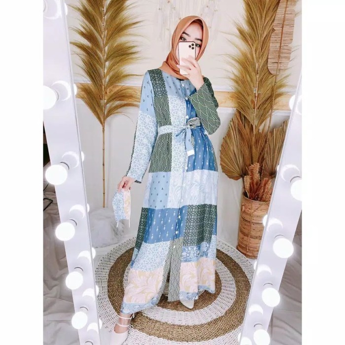 Gamis Hitam Baju Gamis Wanita Terbaru Murah Dress Muslim Wanita Dewasa Kekinian - Abu Silver, All Si