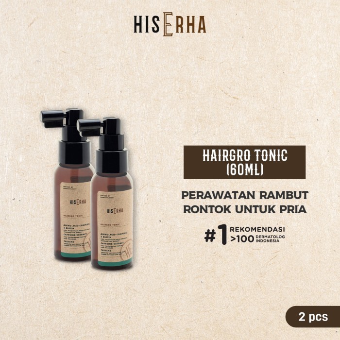 TWINPACK HIS ERHA HAIRGRO - TONIC PENUMBUH RAMBUT - HAIR TONIC PRIA
