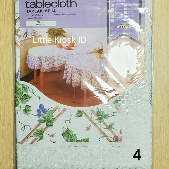 Taplak Meja Makan Plastik 4-6 Kursi