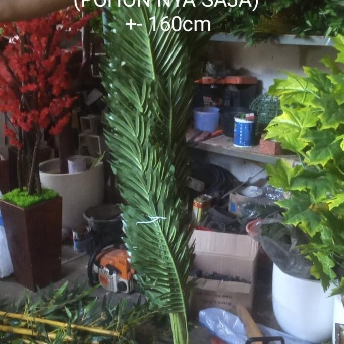 %160Cm Pohon Palem Sikas Tanaman Plastik Artificial Besar Tinggi