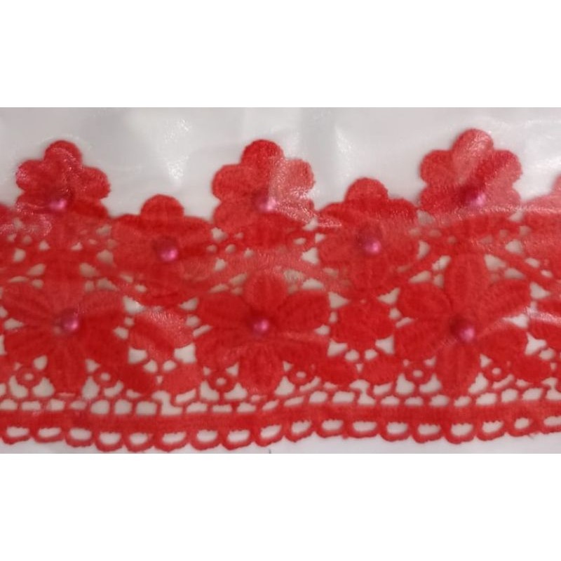 Renda Kembang Mutiara/Renda pinggiran/Renda meteran/Renda prada/Renda pakaian