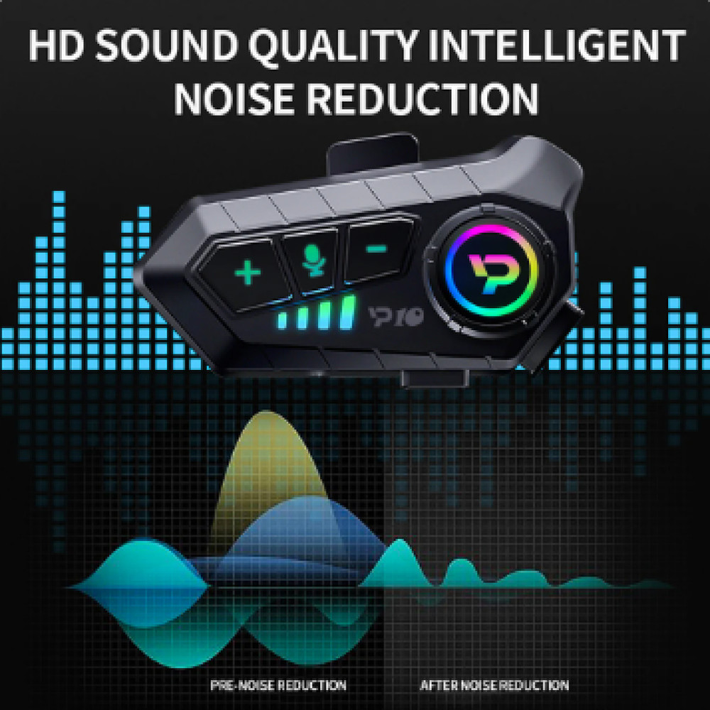 Intercom Helm Bluetooth Radio FM Headset Helmet Motorcycle - Y10