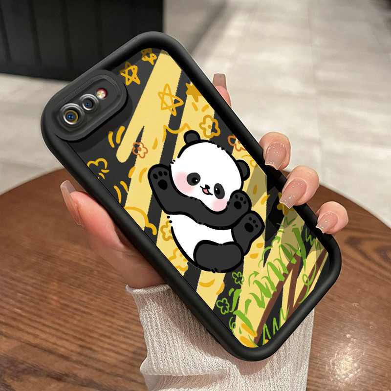 Casing Hp Realme C2 Realme C2s OPPO A1K Case Casing ponsel kartun HP Panda lucu Softcase dengan Anti