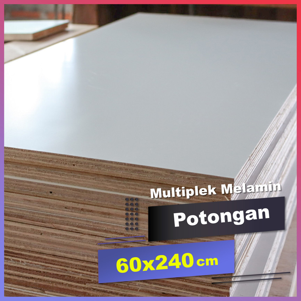 Multiplek melamin 9mm doff  ukuran 60x240