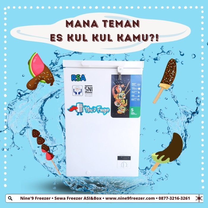 

Uinn - Sewa Freezer Box Chest Rsa 100 Liter Bukaan Atas Frozen Food